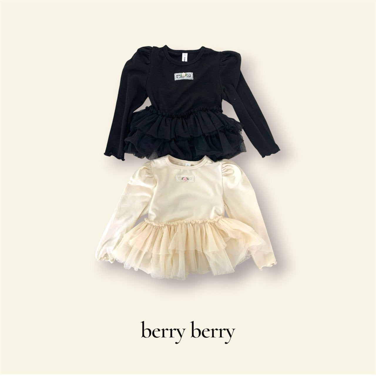 ［berry berry］Swan shasha long tee