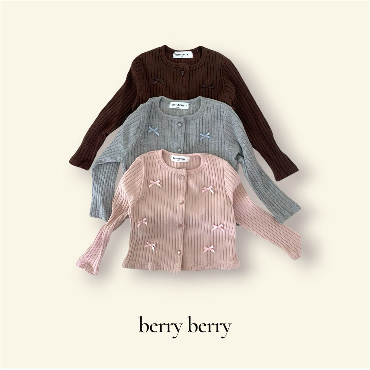 ［berry berry］Cookie ribbon cardigan