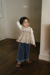 ［OREN］Maple embroidery denim pants