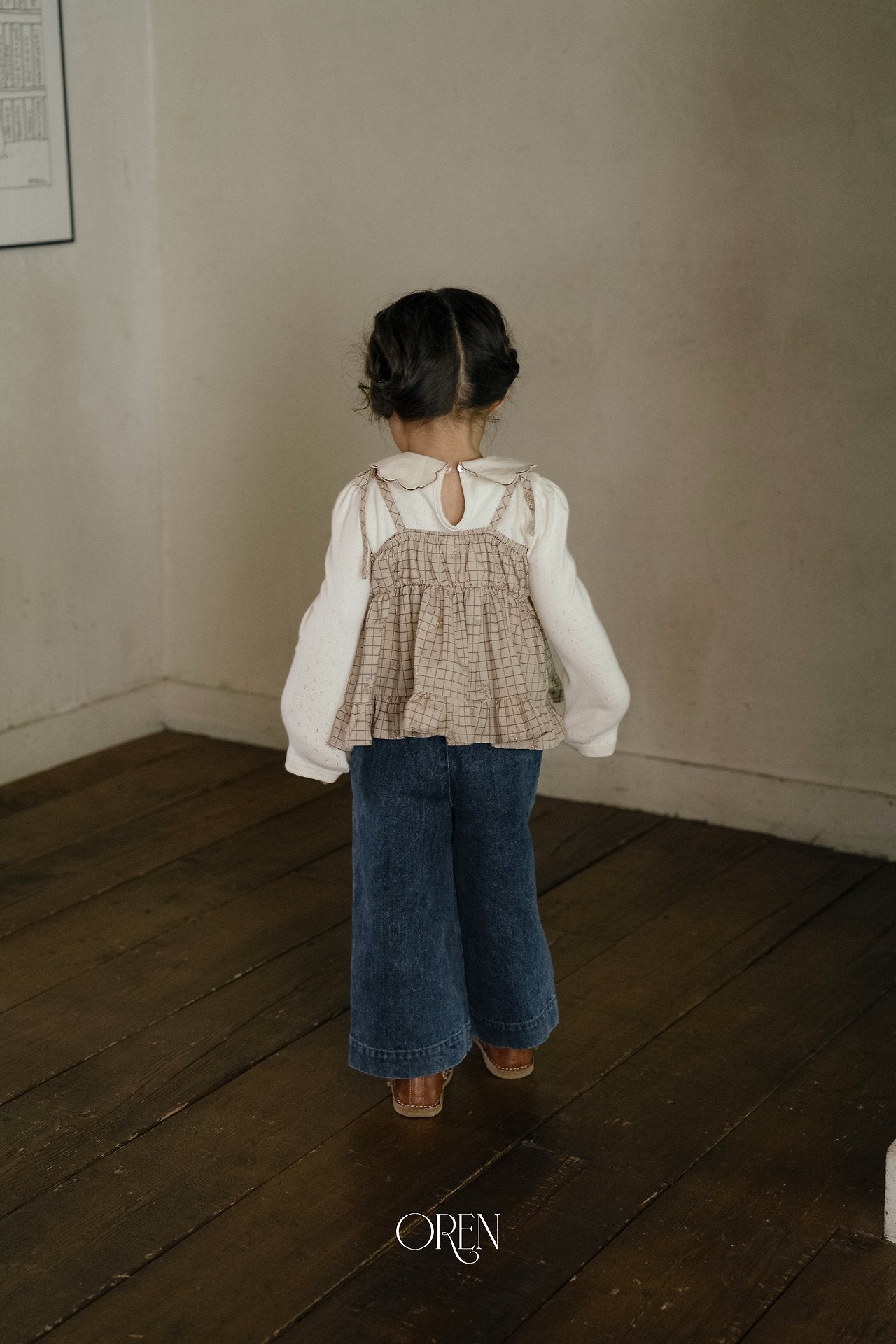 ［OREN］Maple embroidery denim pants