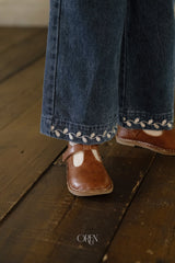 ［OREN］Maple embroidery denim pants