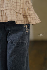 ［OREN］Maple embroidery denim pants