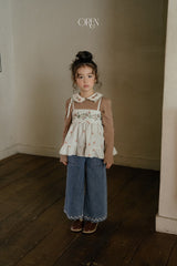 ［OREN］Maple embroidery denim pants