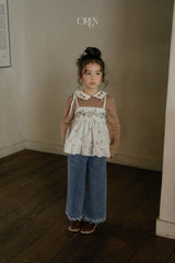 ［OREN］Maple embroidery denim pants