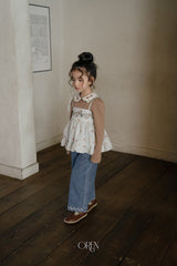 ［OREN］Maple embroidery denim pants