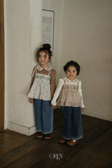 ［OREN］Maple embroidery denim pants