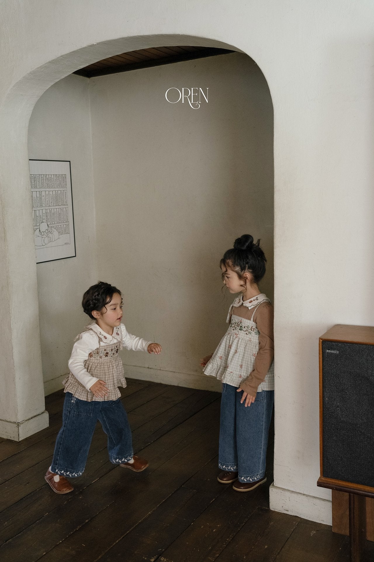 ［OREN］Maple embroidery denim pants