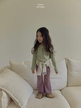 ［LINDO］Knit stripe flare leggings