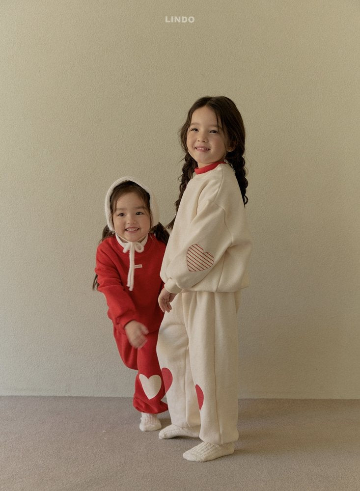［LINDO］Big heart jogger pants