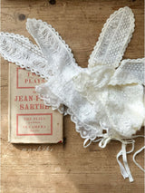 ［monbebe］Winter bunny lace bonnet