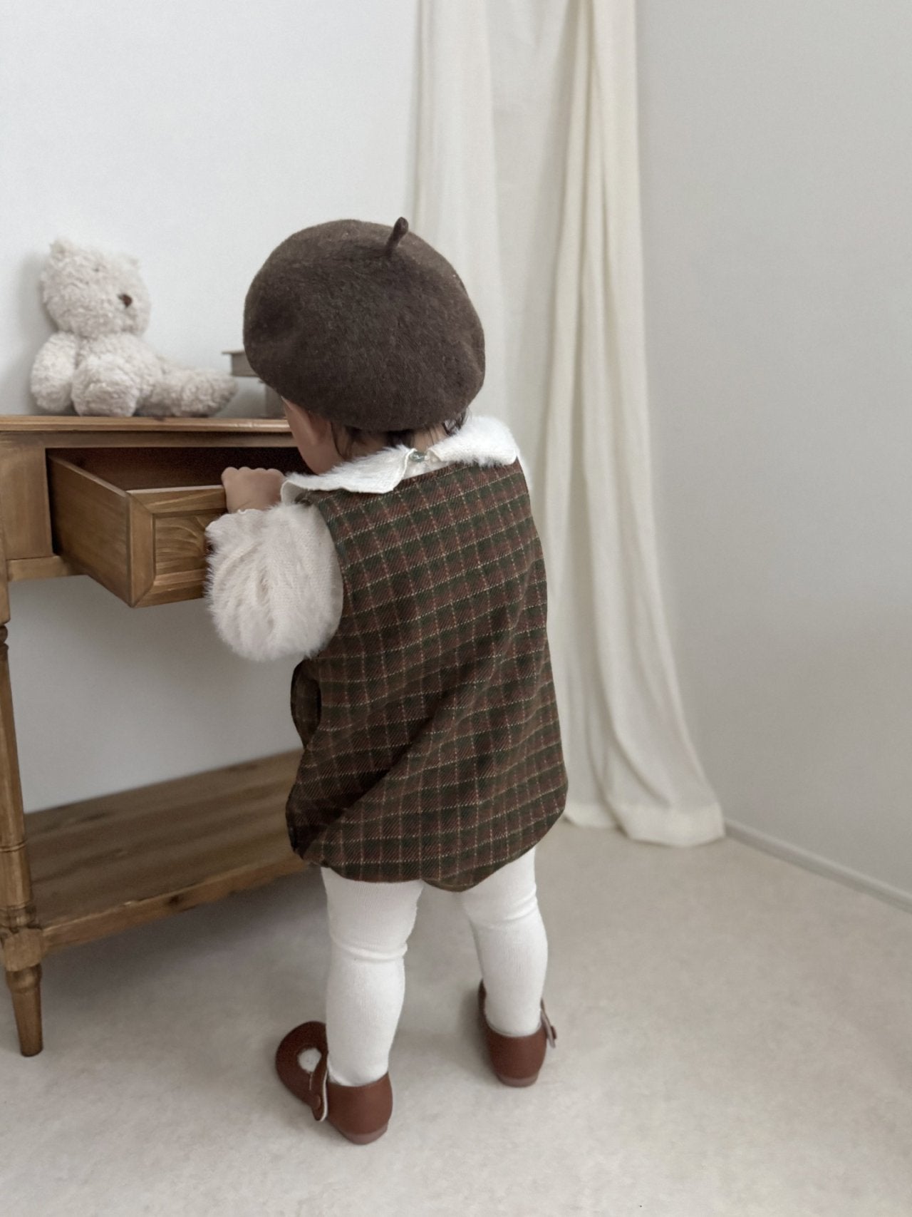 ［mimi market］Olly suspender rompers