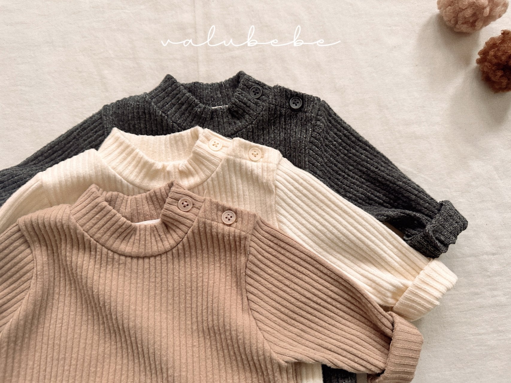 ［valubebe］Soft half neck tops (baby & kids)