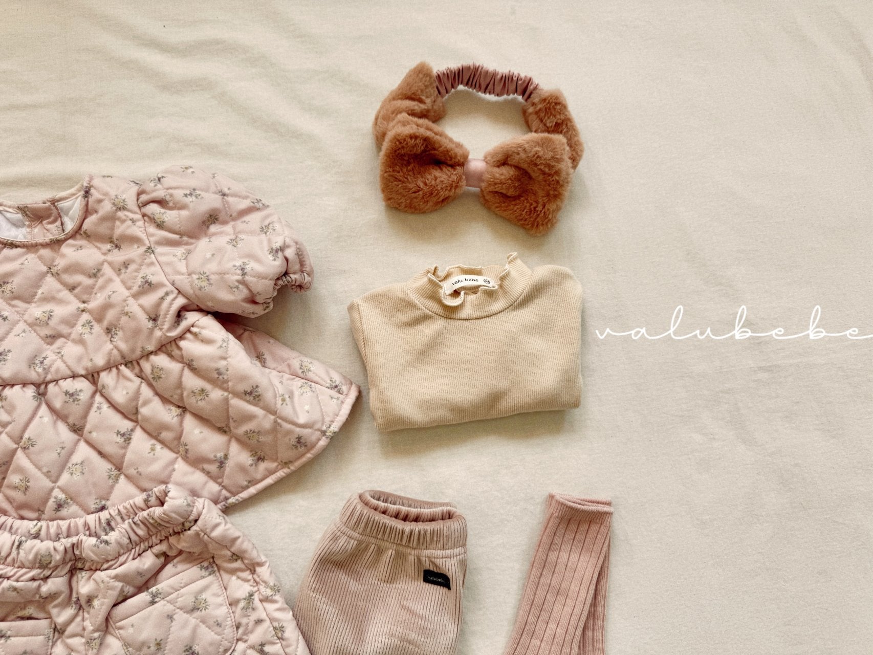 ［valubebe］Fur ribbon hairband (baby)