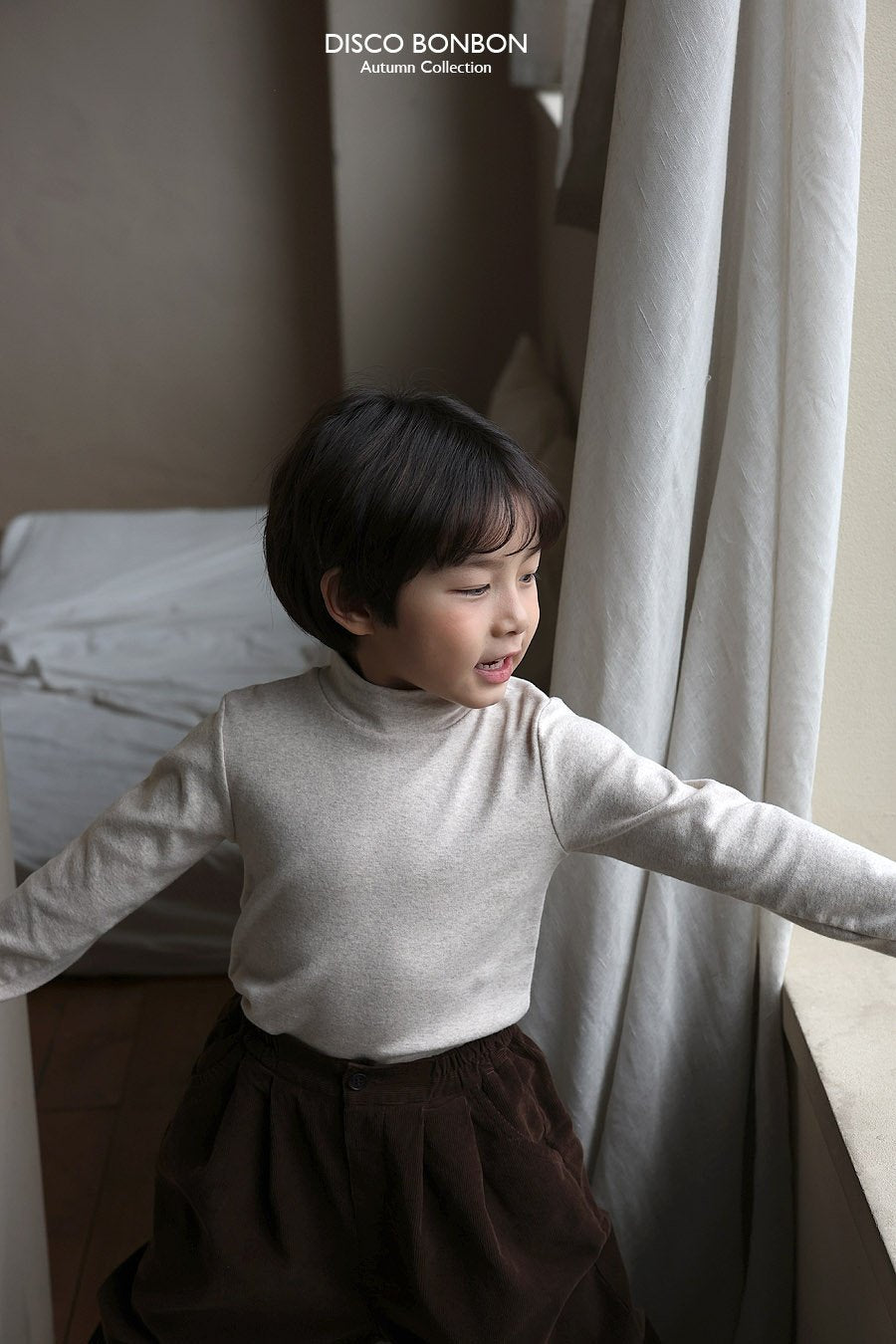 ［DISCO BONBON］Relax span turtleneck tee
