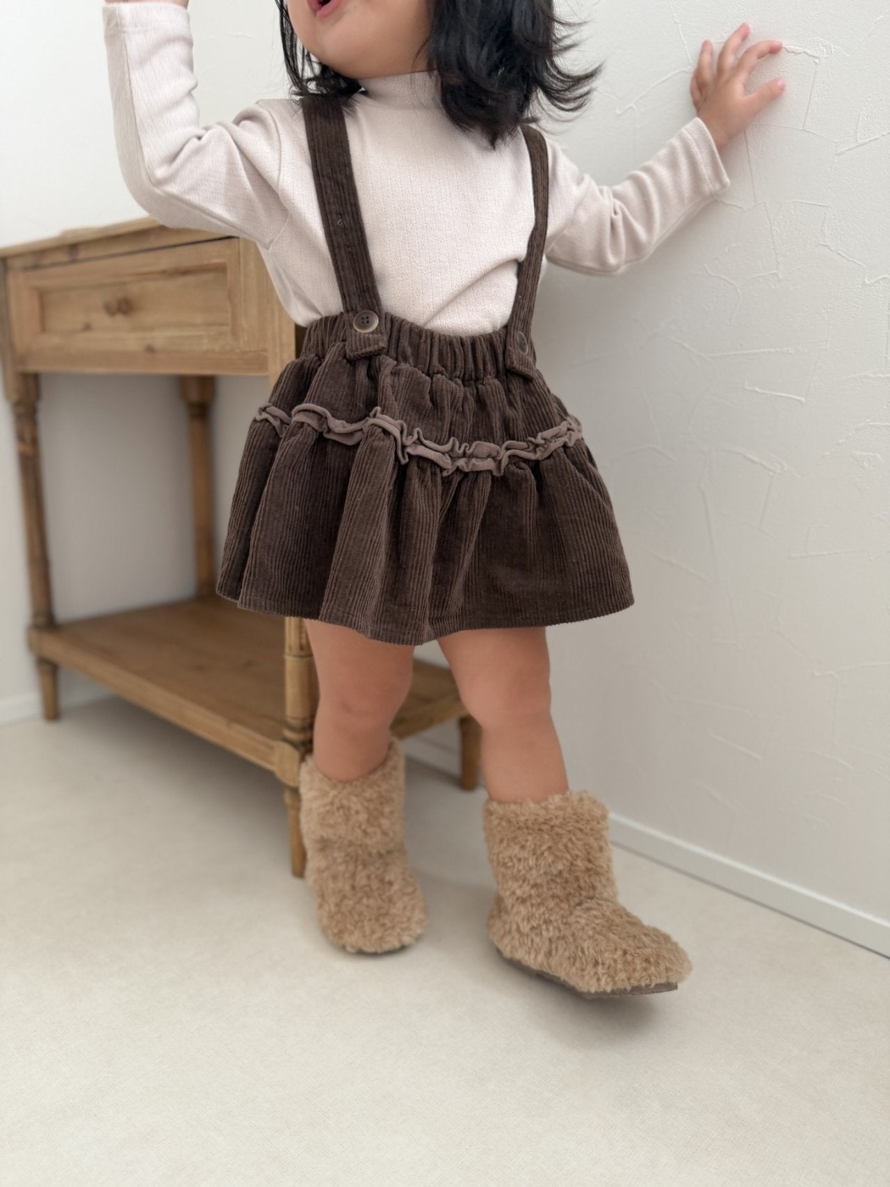 ［mimi market］Corduroy frill skirt