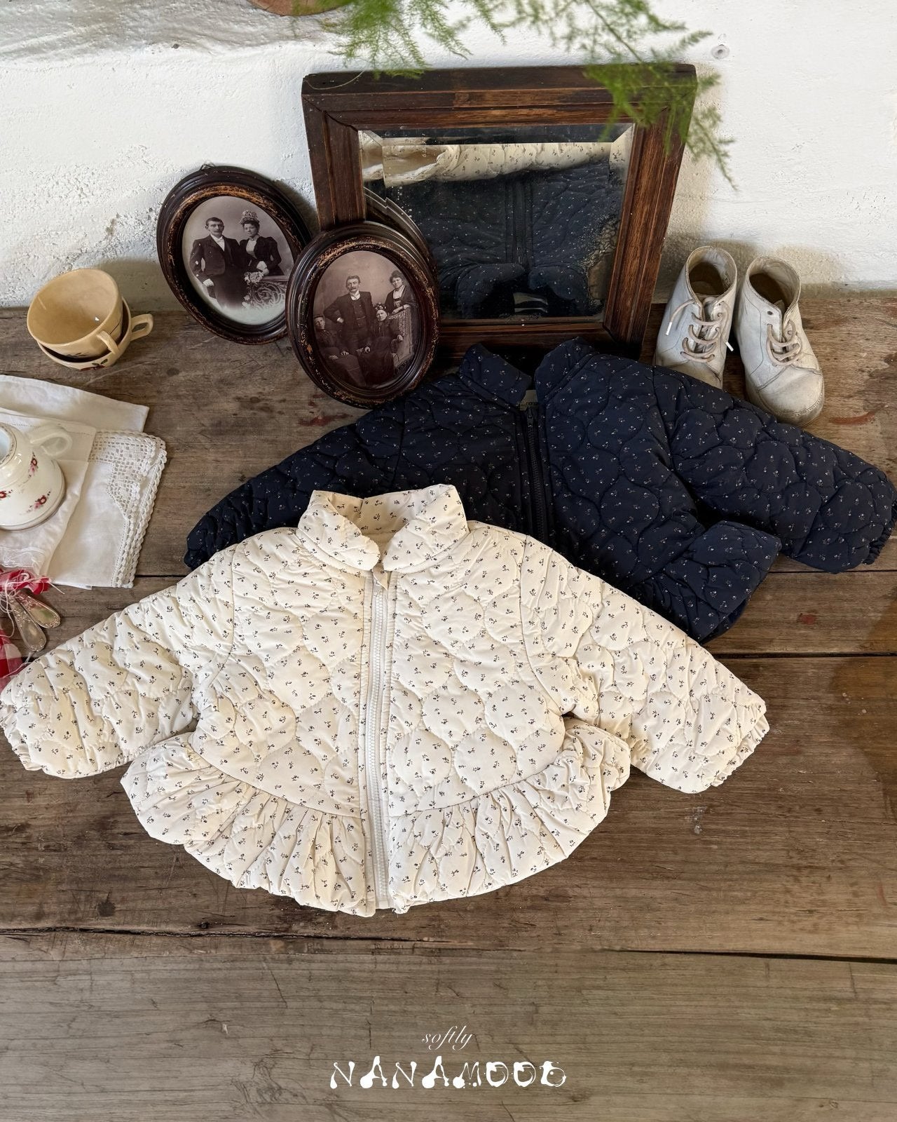 ［nanamood by BANANAJ］Curled padding jacket