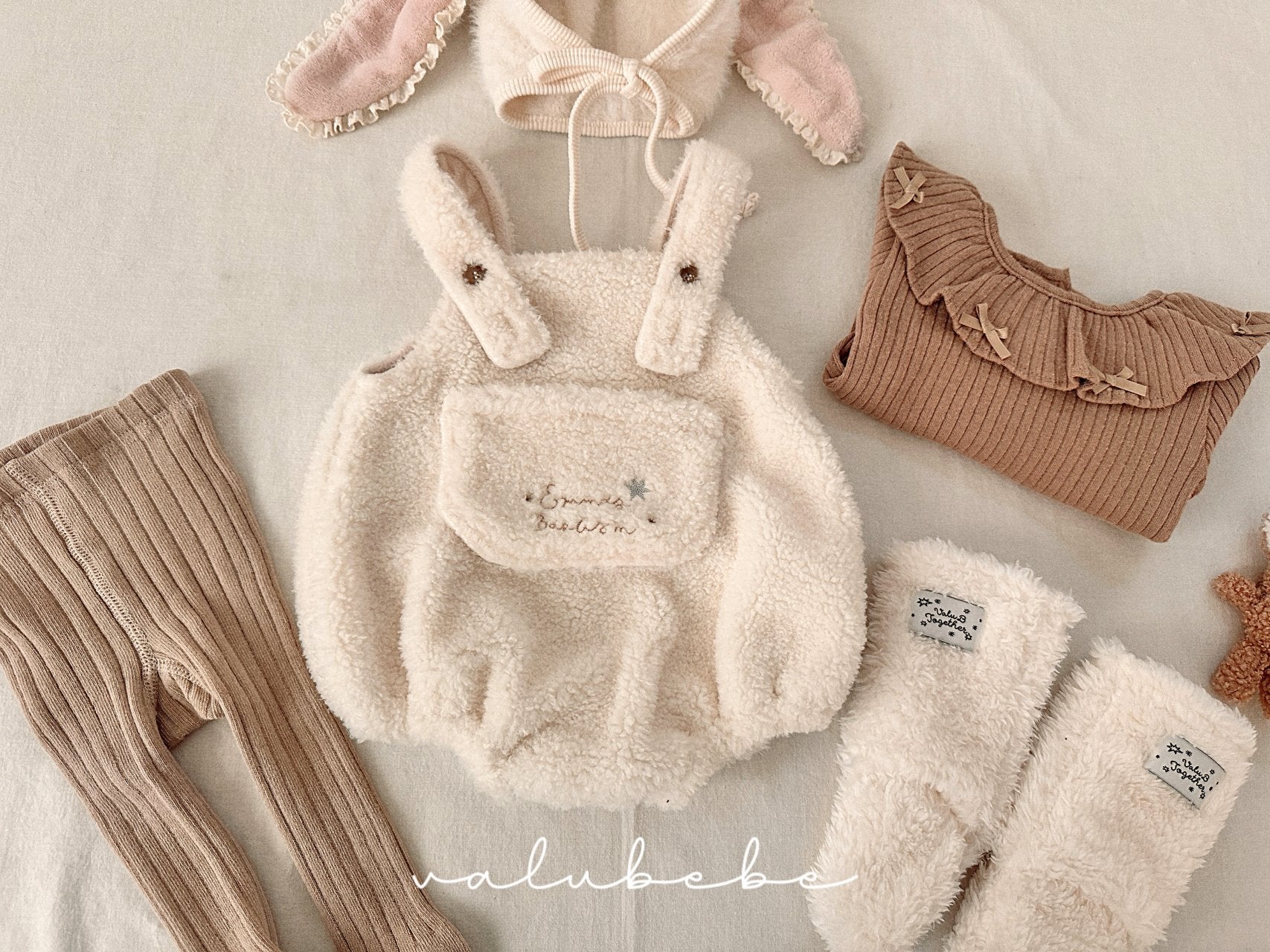［valubebe］Cou boa suspender suit (baby)