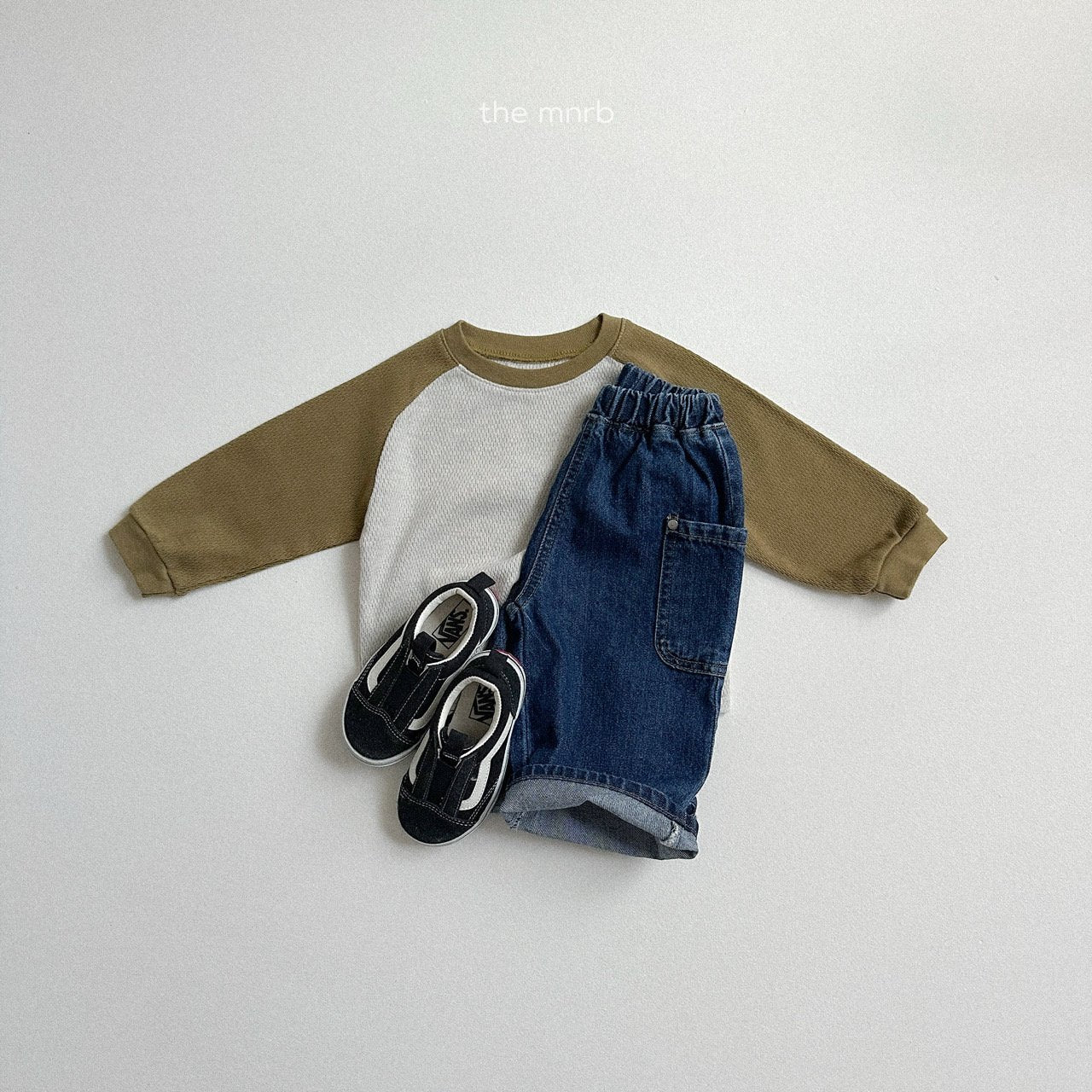 [minirobe] Side denim pants