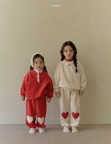 ［LINDO］Big heart jogger pants