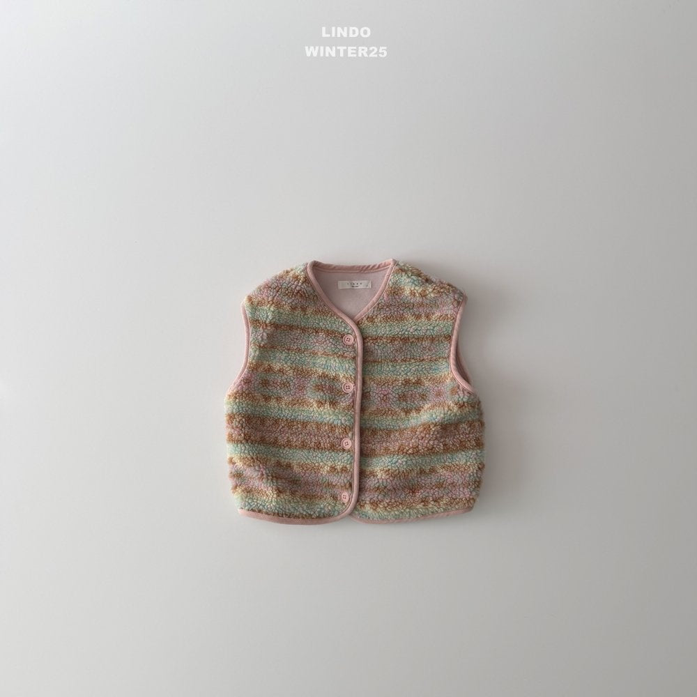 ［LINDO］Woody boa vest
