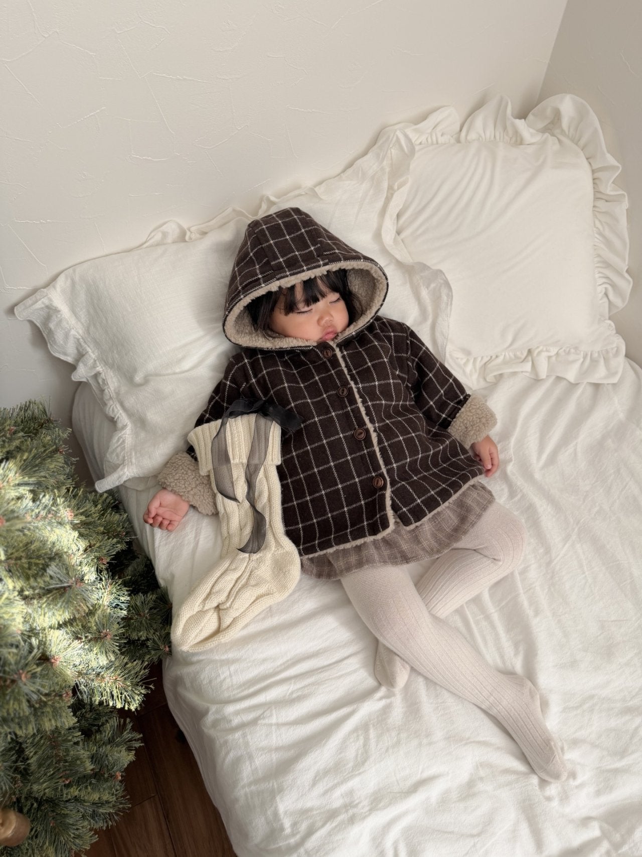 ［mimi market］Check boa jumper