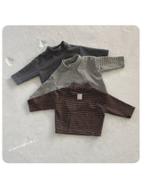 ［nunubiel］Stripe turtleneck tee