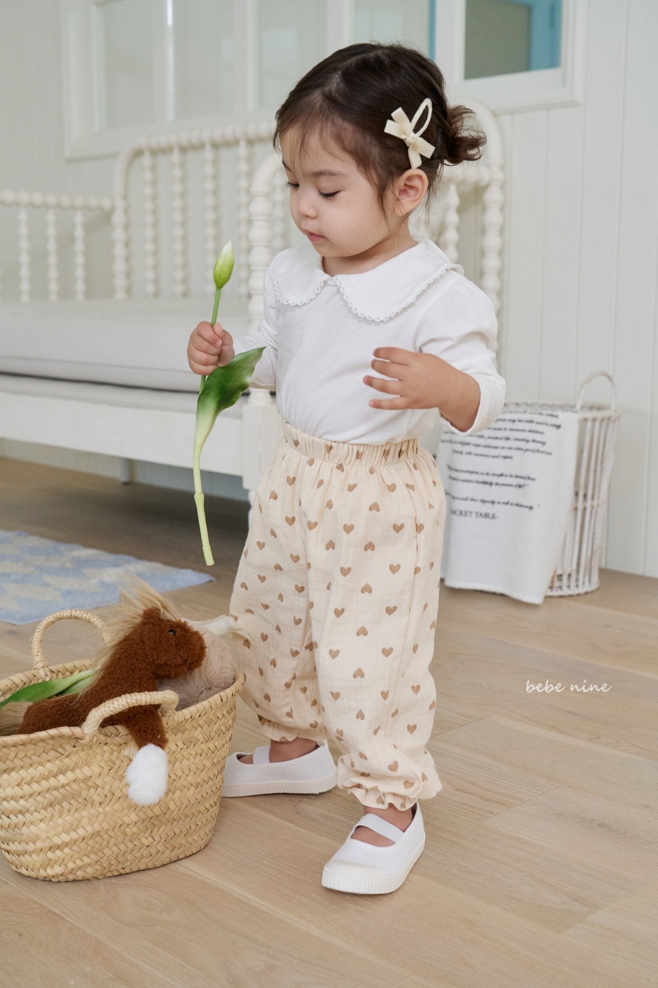 ［bebenine］Lace Round Collar Tee