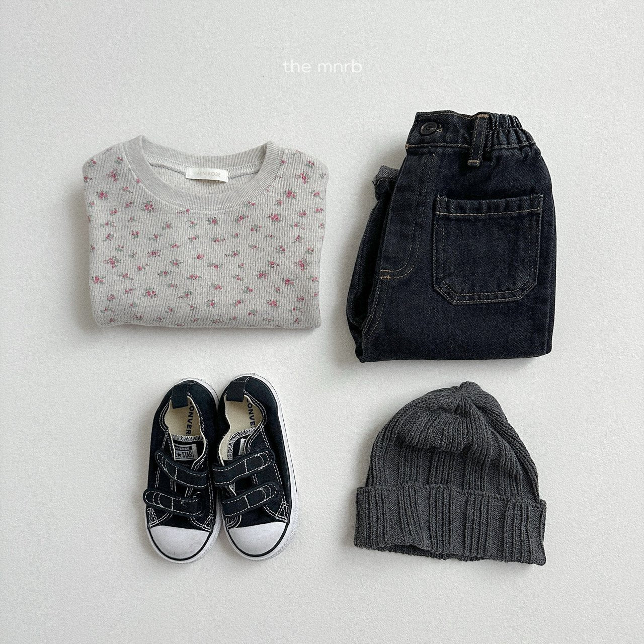 [minirobe] Autumn pocket denim pants