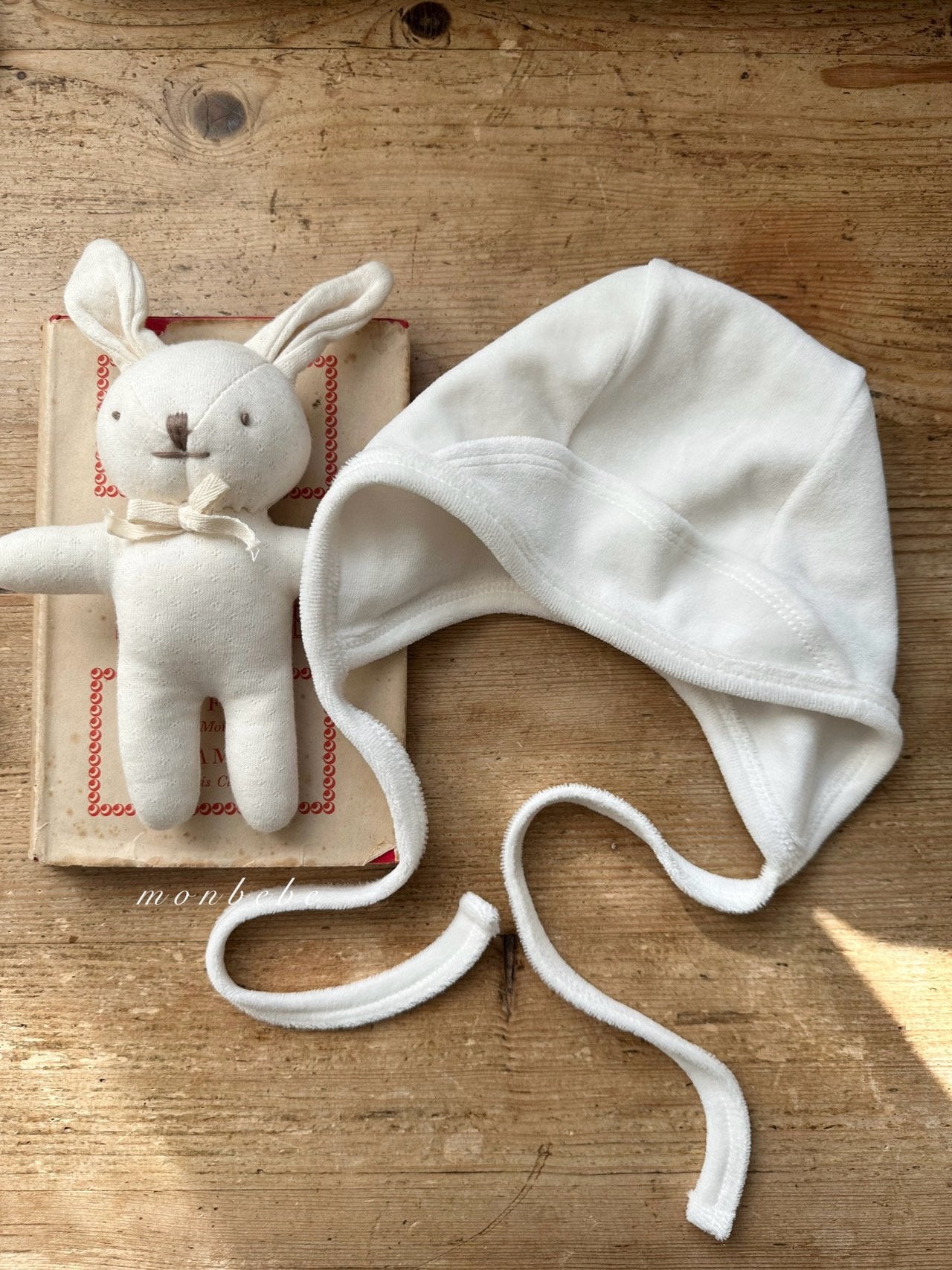 ［monbebe］Cotton velvet bonnet