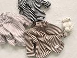 ［valubebe］Soft stripe half neck tops (baby & kids)