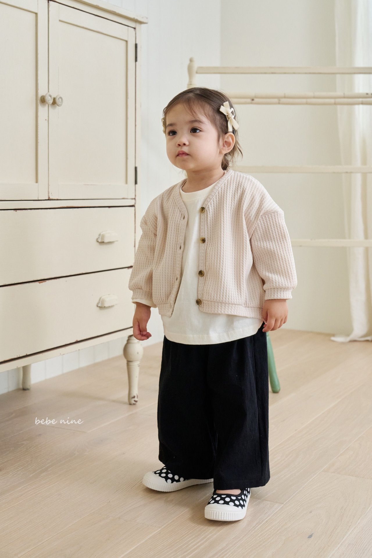 ［bebenine］Coco Waffle Cardigan