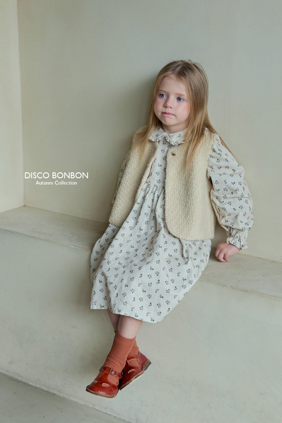 ［DISCO BONBON］Baba flower corduroy one-piece