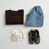 [minirobe] Side denim pants