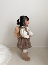 ［mimi market］Boucle apron one-piece