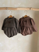 ［Mon petit bebe］Monde check ribbon suit