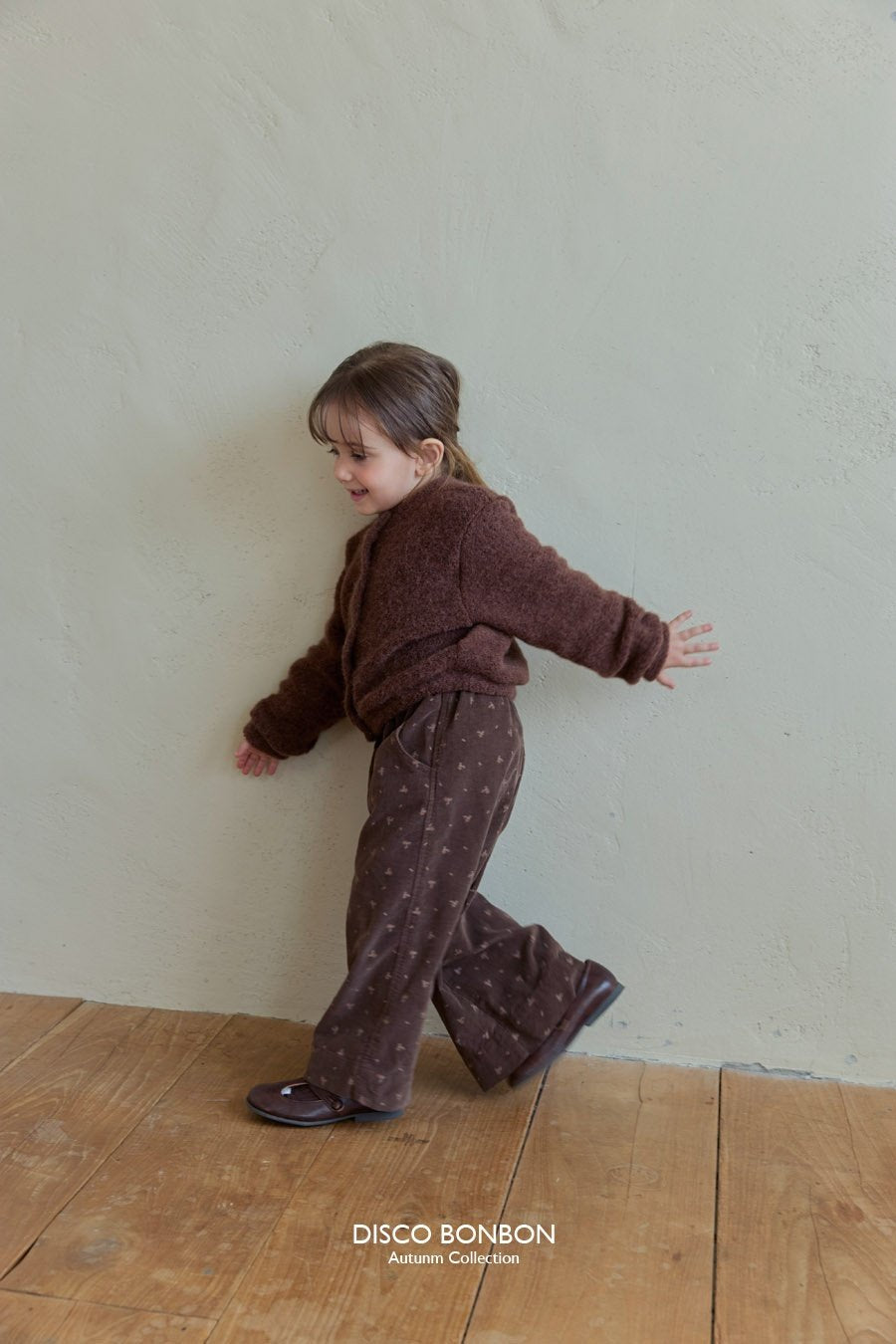［DISCO BONBON］Flower corduroy wide pants