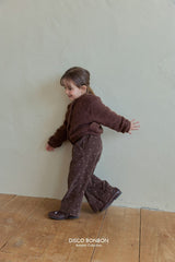 ［DISCO BONBON］Flower corduroy wide pants