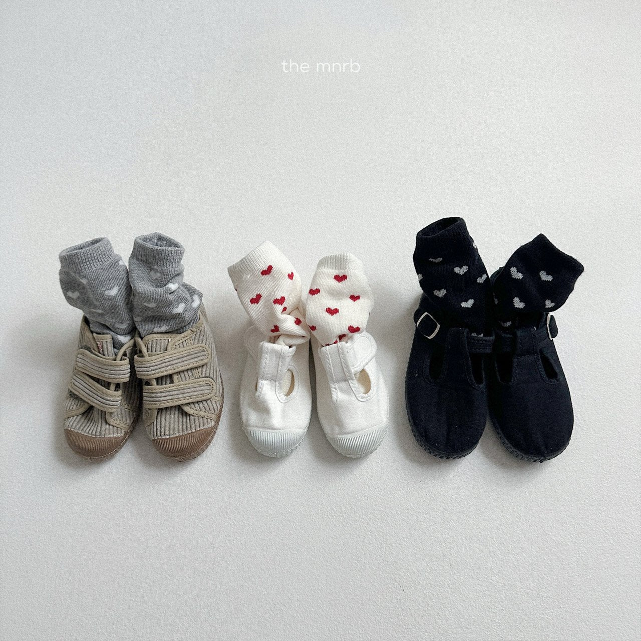 [minirobe] Heart socks 3 piece set