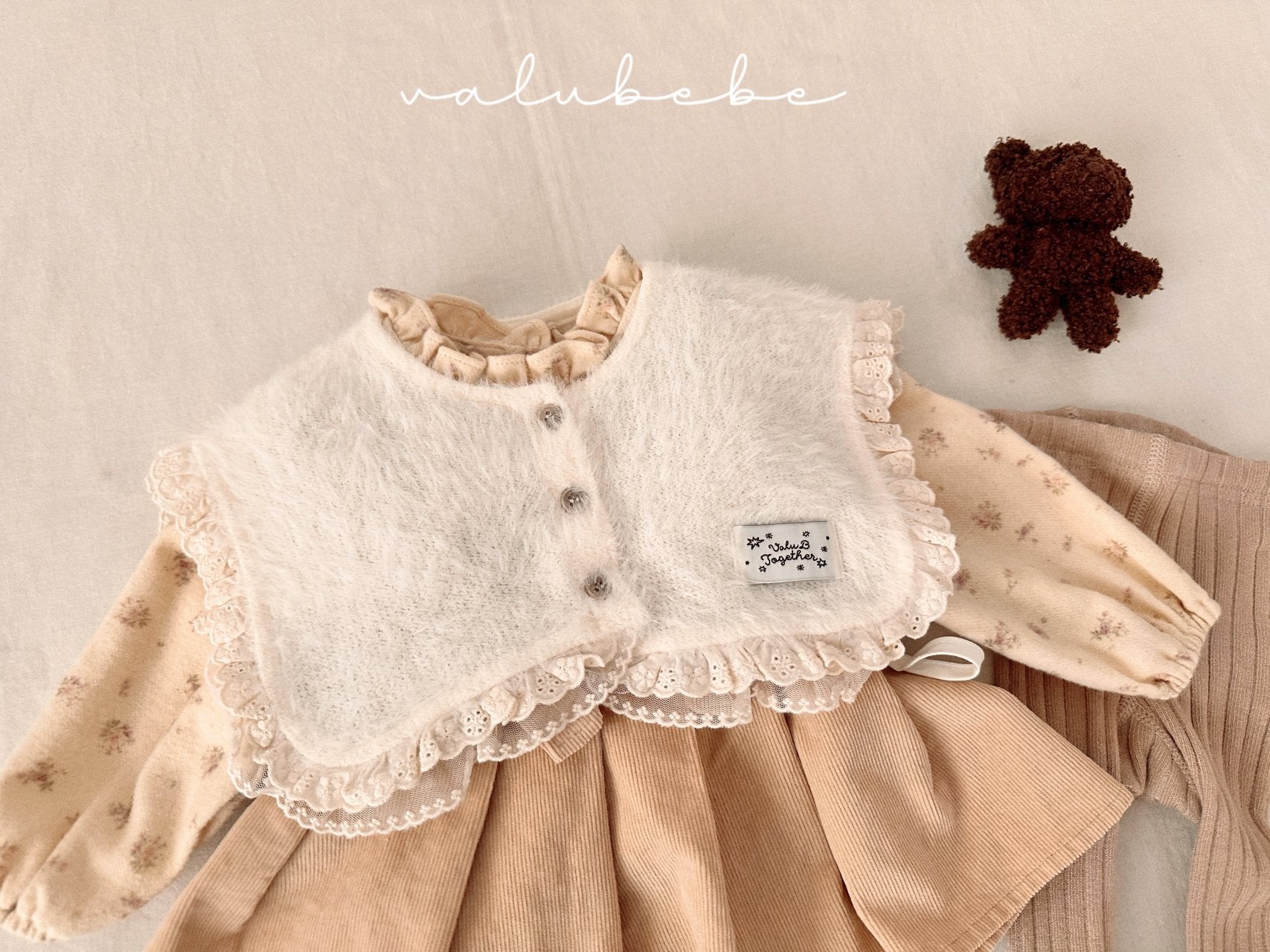 ［valubebe］Point ribbon cape (baby)