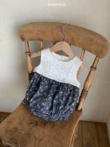 ［bebe holic］Bona crochet flower rompers