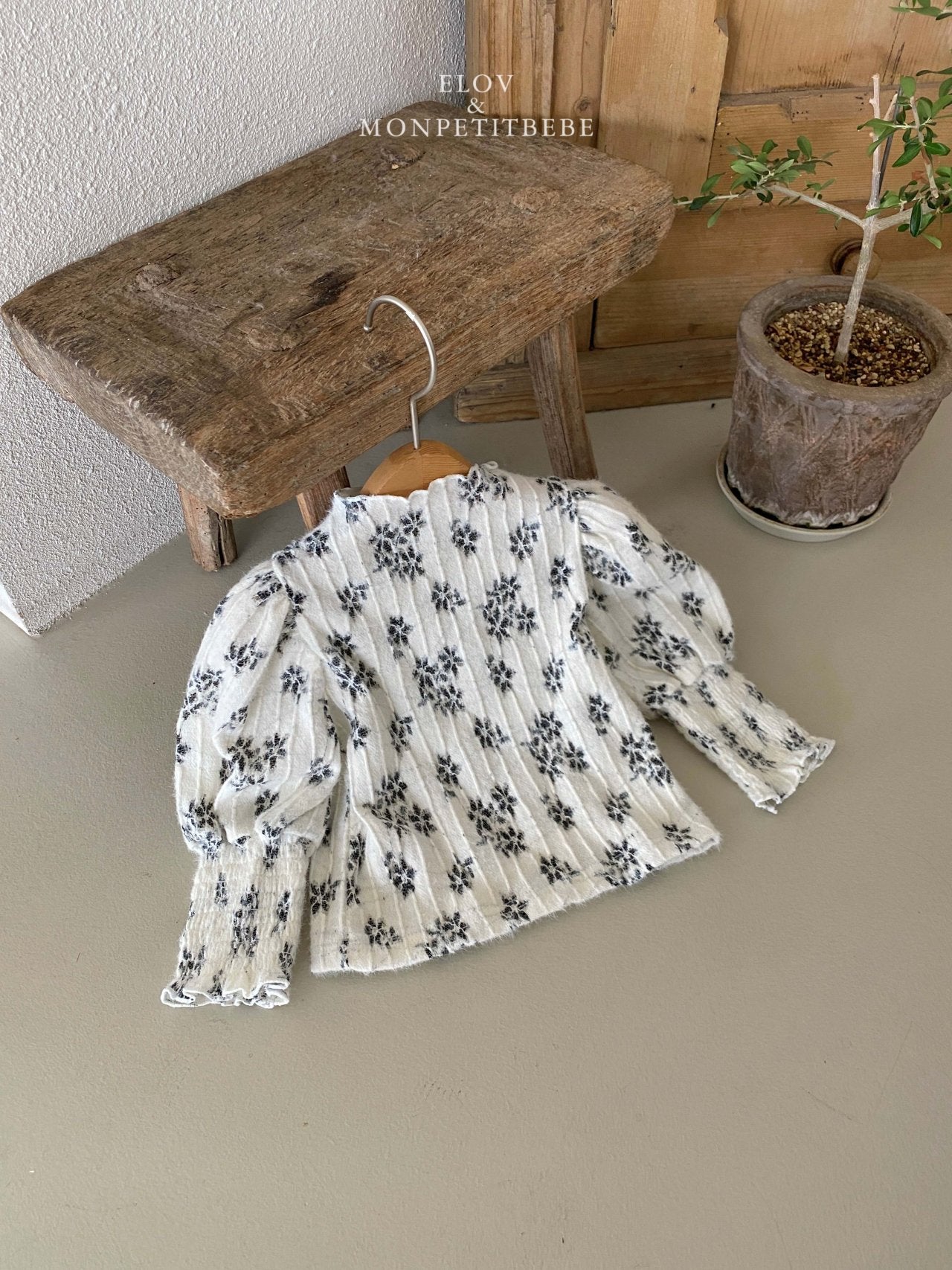 ［Mon petit bebe］Maren smock tee