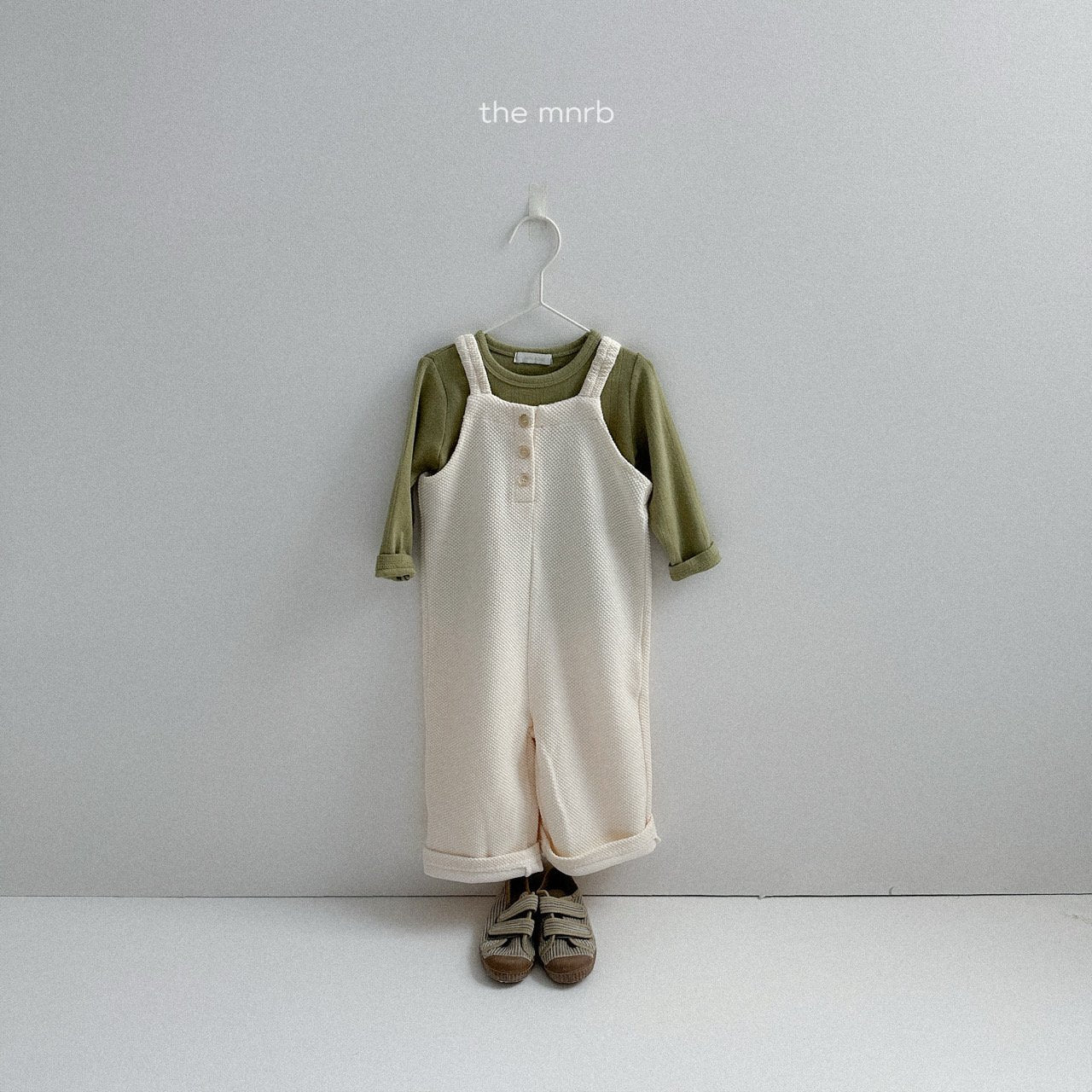 [minirobe] Curly suspenders jumpsuit