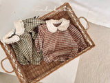 ［valubebe］Frill check collar rompers (baby)