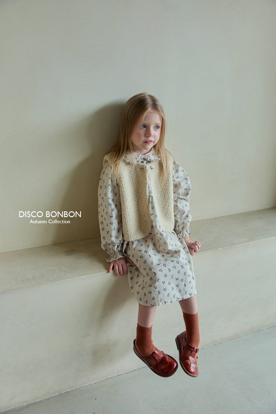 ［DISCO BONBON］Baba flower corduroy one-piece