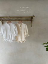 ［monbebe］Waffle double lace rompers