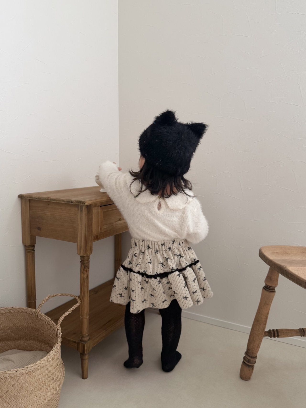 ［mimi market］Ribbon cancan skirt