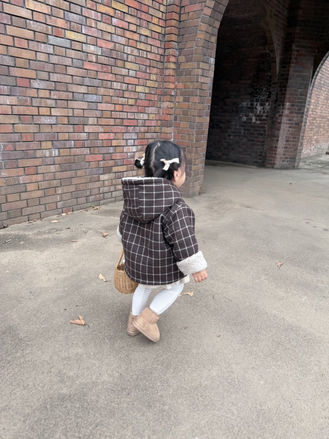 ［mimi market］Check boa jumper