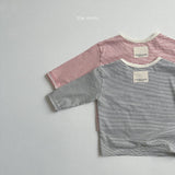 [minirobe] Cocoa stripe tee