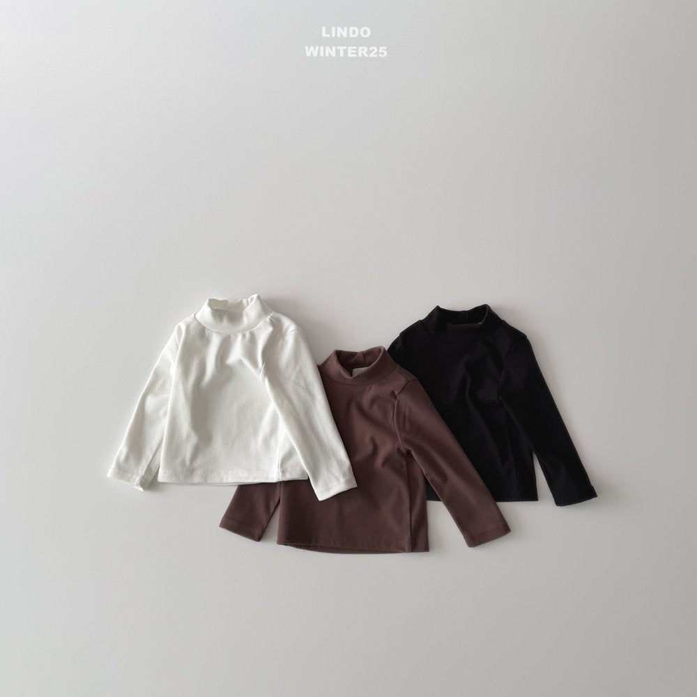 ［LINDO］Basic half neck tee