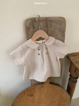 ［bebe holic］Mild double button blouse